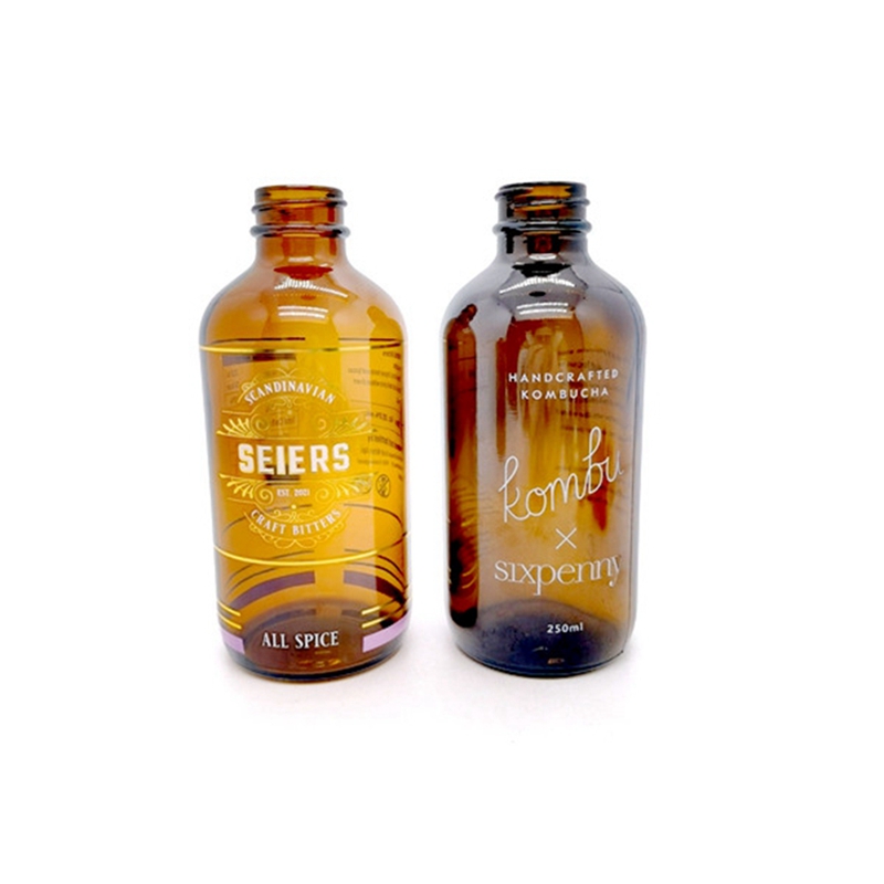 Empty clear Amber 4 oz 1 oz 2oz 4oz 15ml 30 ml 60ml 120 ml boston Round Bottles With Dropper for Essential Oil Glass Factory Price Glass Jar Glass Bottle lower price