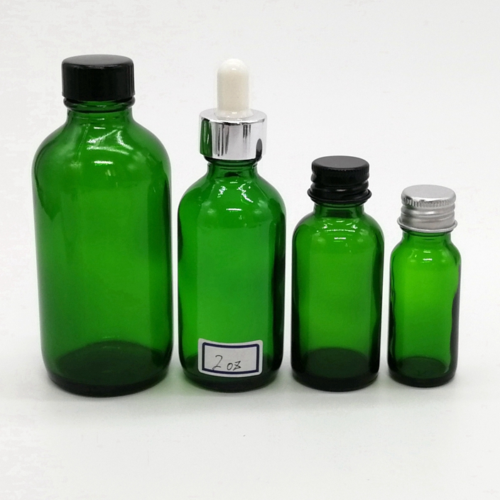 150 200 350 ml Custom Color Empty Blue boston Empty Round Glass Shampoo Bottle Spray 8oz 100 ml Transparent Screw Cap With Pump