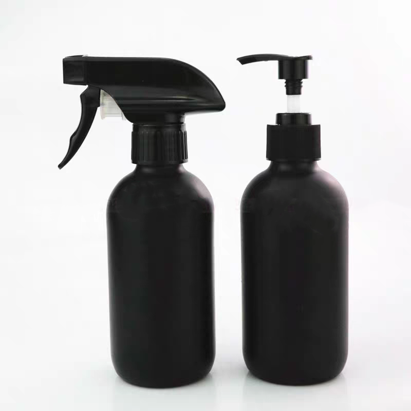 Empty Cosmetic Essential Oil Use Clear Blue Amber Glass Boston Bottles With Screw Cap Dropper Bottle 30ml 60ml Supplier