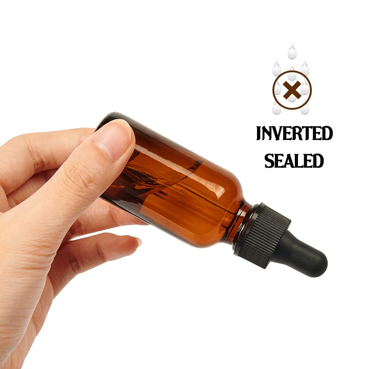 Wholesale Stock Clear Boston Glass Dropper Bottle 30ml-60ml Cosmetic Essential Oil Custom Logo 1/2 oz 1oz 2oz 4oz Printing