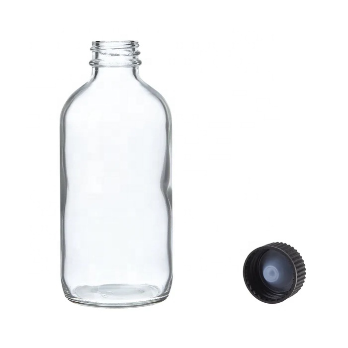 Boston Bottle Clear Blue Amber Green Glass Bottle With Bakerlite Lid