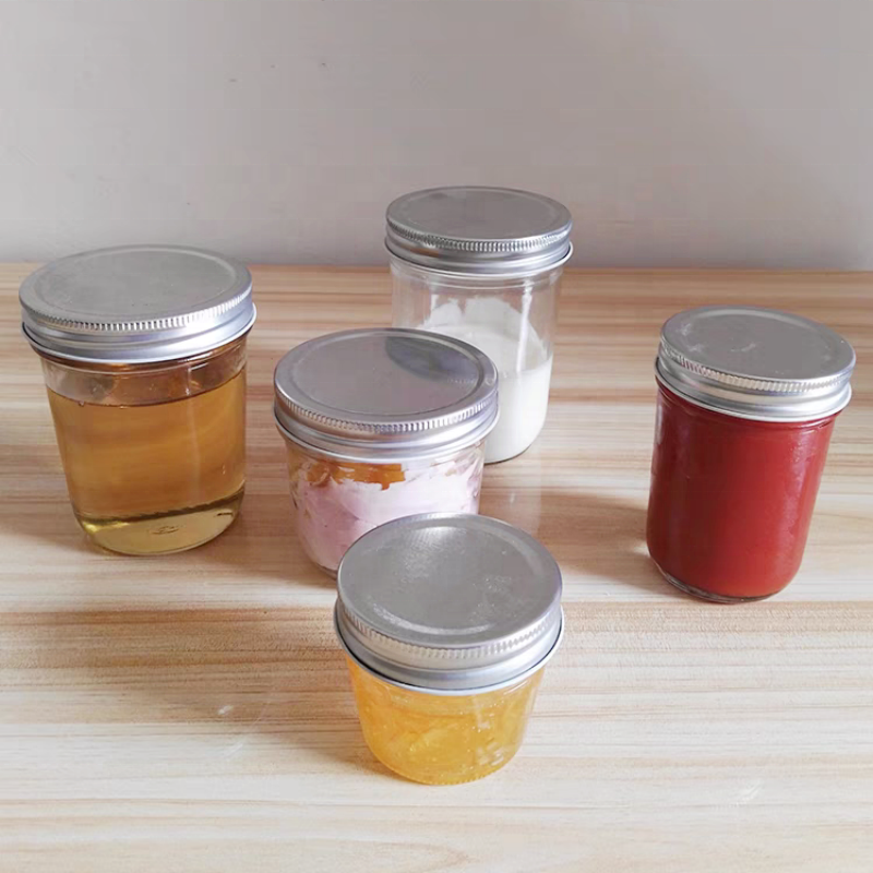 Wide Mouth Glass Storage Jar 70ml 2.5oz 100ml 3oz Glass Canning Jar With Airtight Lid for Babyfood Jam Honey