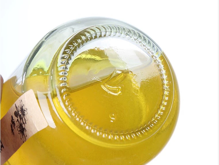High Quality Clear Honey Candy Jar Glass Jam Pickles Jar Bottle 200 ml 350 ml 500 ml Large Glass Jar With Screw Top Lid