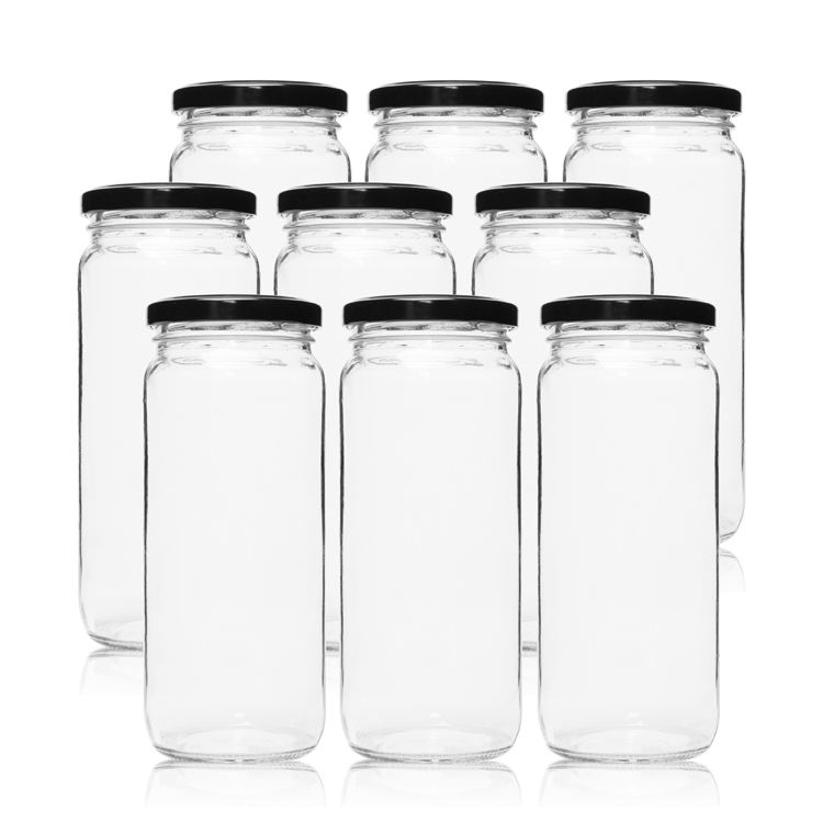 240ml 480ml Canning Pressed Juice Glass Bottle With Custom Label Paragon Glass Jar for Juice Water Beverage Milk