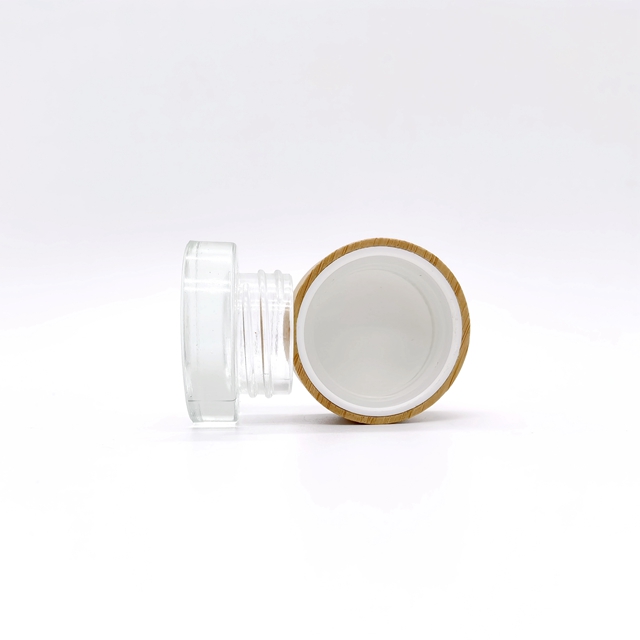 Custom White Ceramic Child Resistant Glass Jar 3ml 5ml Opal Concentrate Glass Cosmetic Cream Jar with Child Resistant  Lid