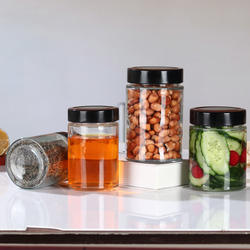 Empty Food Jar 105ml Glass Jar Ergo 212 Ml 70mm With High Lid (24 Pieces) Glass Jar Glass Bottle
