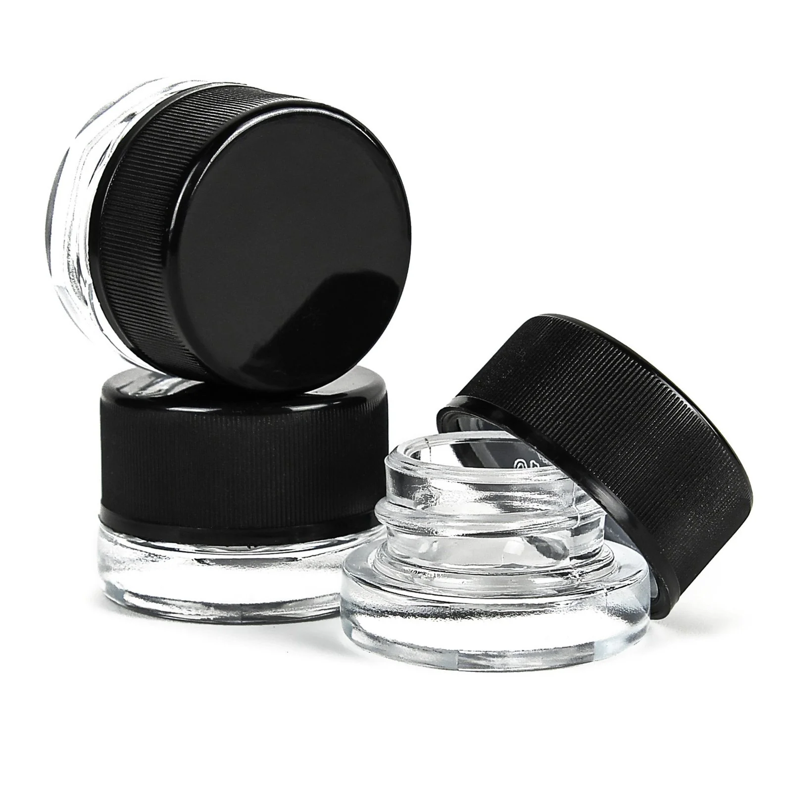 New Design 3g 5g 7g 9g Proof Lid Child Resistant Lids Concentrate Packaging Canada 1 Gram Sample Containers Wholesale Glass Jars glass jar glass bottle