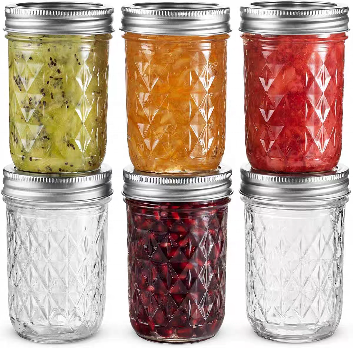 Factory Price 4oz 8oz 10oz 12oz 16oz 32oz Wide Mouth Glass Mason Jar for Jam Honey Canning Food Storage