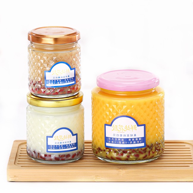 Clear Round Vertical Strip Glass Jar With Easy Open Lid for Bird Nests-Empty Glass Container Bottle