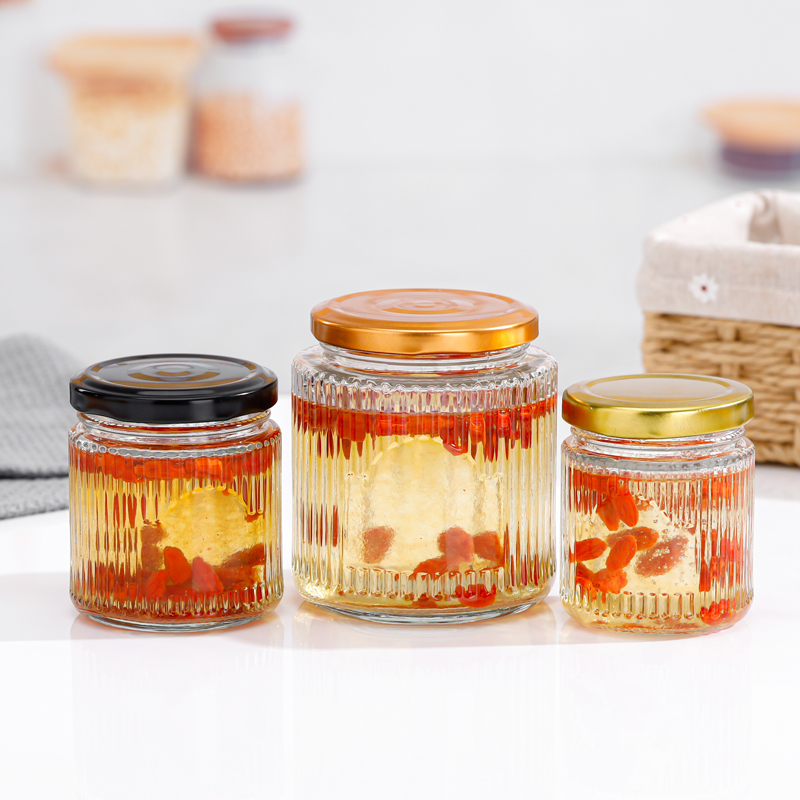 150ml 200ml 280ml 380ml Food Storage Glass Jar Pudding Yogurt Jelly Jam Bird's Nest Bottle Glass Jar With Metal Lid