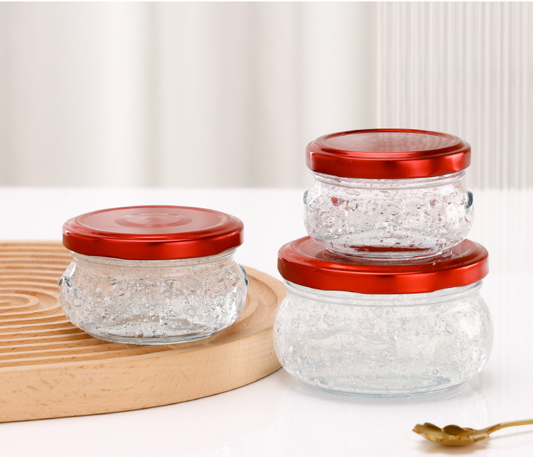 Food Grade Bird Nest Glass Bottle 25ml 70ml 100ml 150ml Empty Clear Honey Kitchen Storage Jar Packaging With Lids