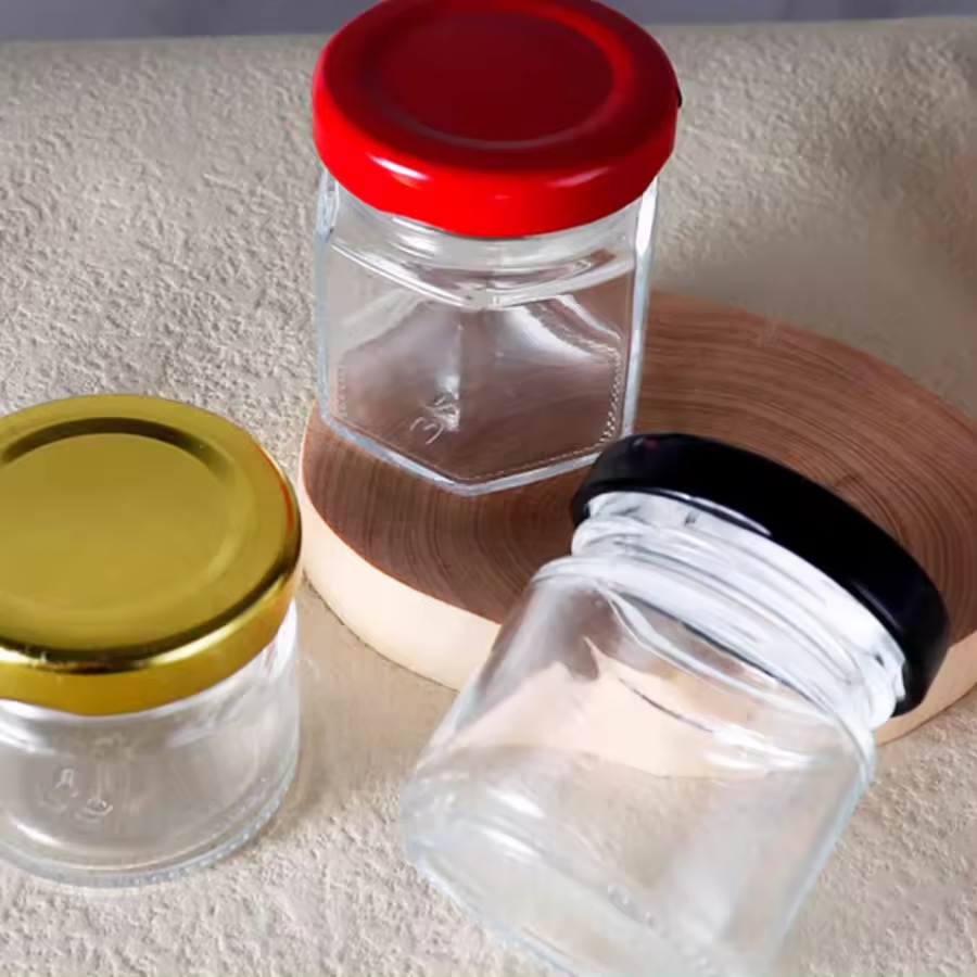 350ml 12oz Jam Jelly Spice Candle Clear Wide Mouth Glass Salsa Honey Jars in Bulk With Lids