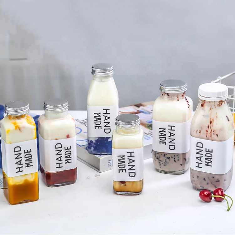300ml 350ml Customize Multi-specification Clear Coffee Juice Round Beverage Glassware Wine Liquor Glass Bottle