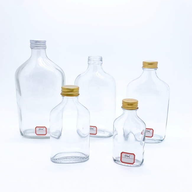2024 New Launch 50ml 100ml 200ml 250ml 350ml 500ml Custom Empty Glass Liquor Bottle With Screw Cap