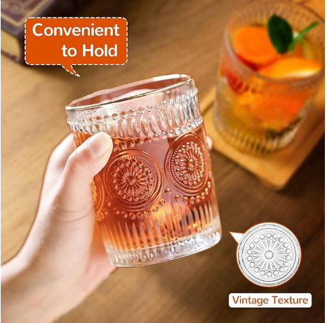 Nordic Style Vintage Glass Beer and Wine Cup High Quality Lead-Free With Golden Rim Sunflower Design Custom Logo for Packaging