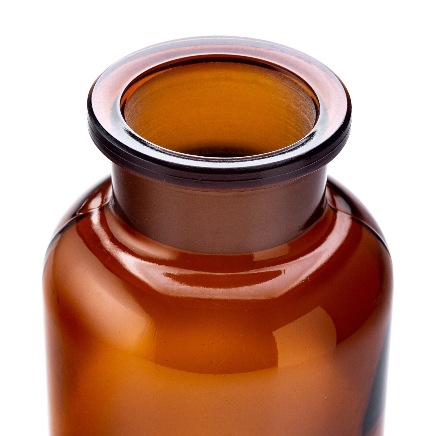 Food Storage Medicine Wishing Apothecary Jars 50ml-2L Amber or Clear Wide Mouth Glass Jar With Glass Stopper