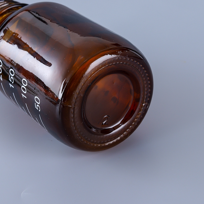 Manufacturer's 250ml Laboratory Reagent Bottle With Round Bottom GL45 Blue Screw Cap Pill Storage Custom Logo Screen Printing