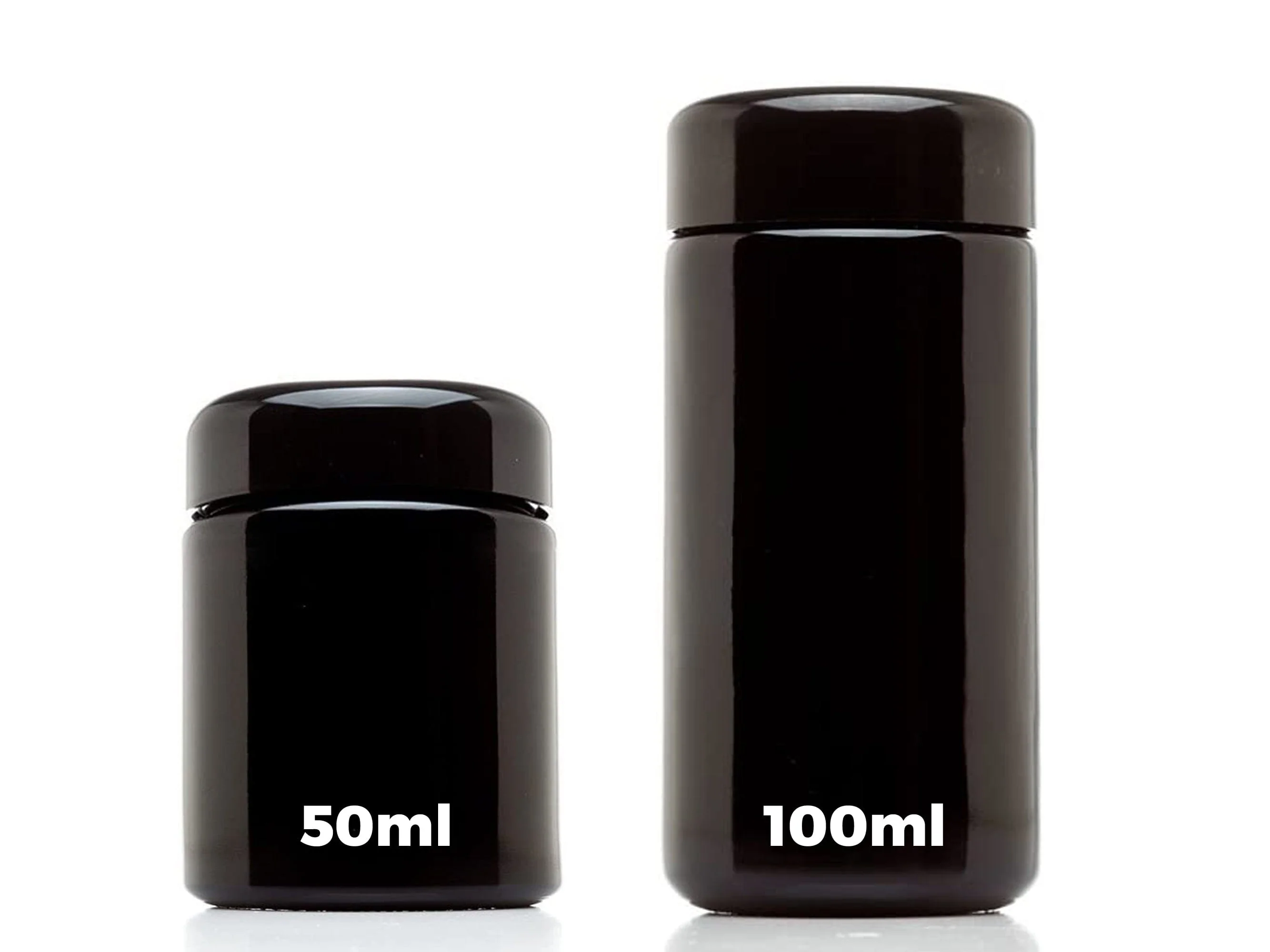Luxury Cosmetic Packaging 250ml 500ml  Black Uv Glass Bottle 100ml 200ml Violet Cbd Glass Jar Violet Supplement Jar