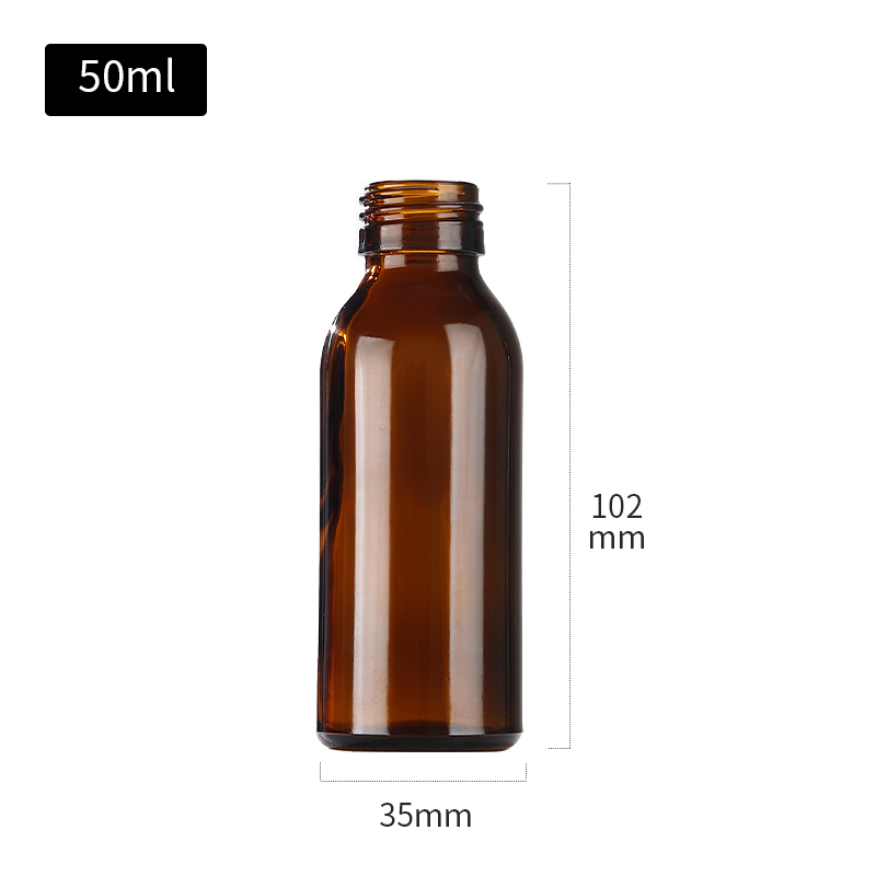 Medical Implement Products Syrup Packaging 20ml 30ml 50ml Oral Liquid Amber Glass Bottle 2oz