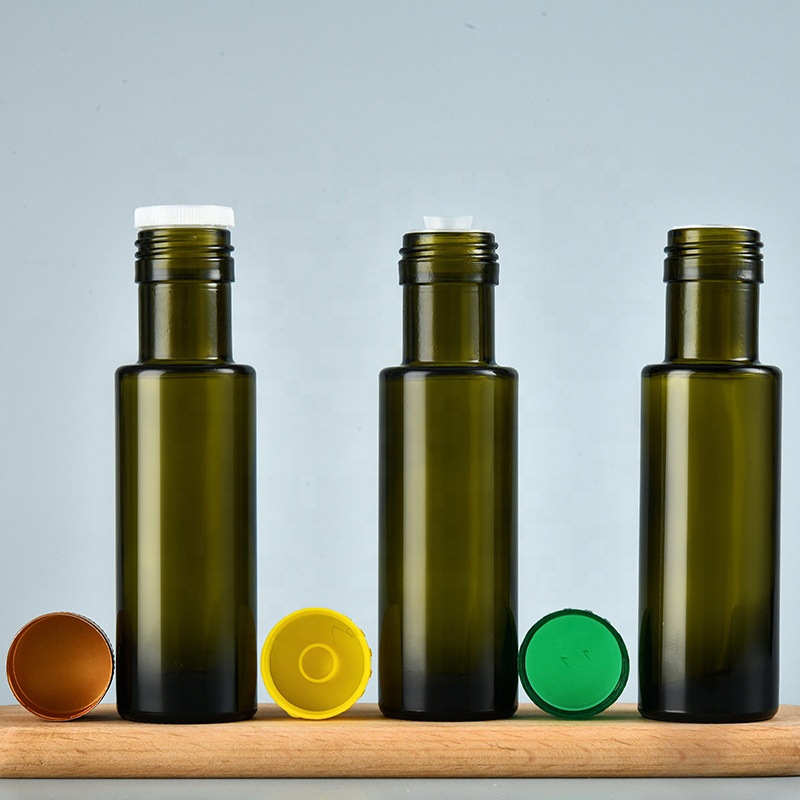 Best Selling Custom Black Green clear Color 100 ml Empty Oil Bottles China Manufacturer Factory Glass Bottle of Olive Oil