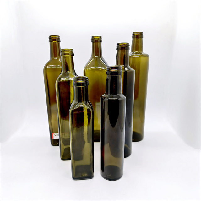 Cooking Oil Antique Green Amber 250ml 500ml 750ml 1l Olive Oil Glass Bottles