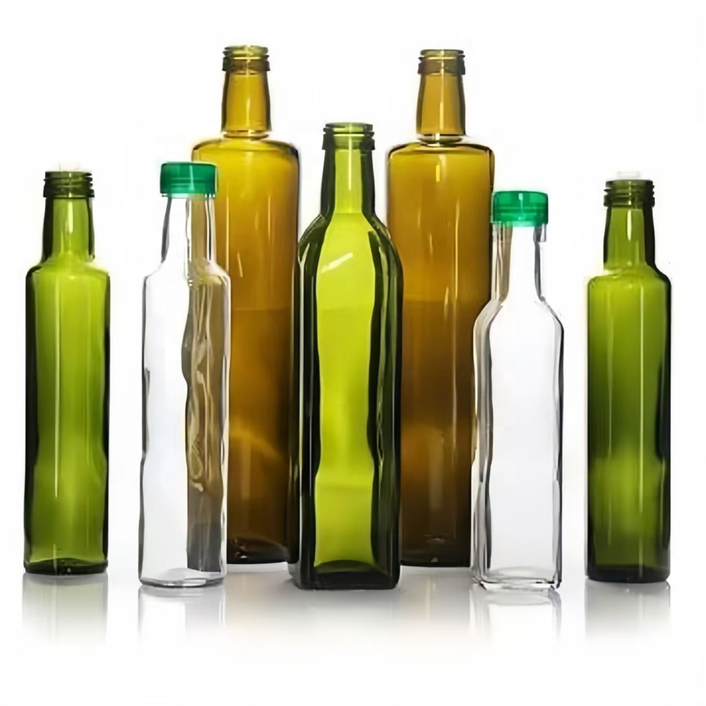Luxury 500 ml and 1l Dark Green Olive Oil Bottle Glass Olive Oil Bottle and Vinegar Cooking Oil Packing Bottle 100cl 25cl