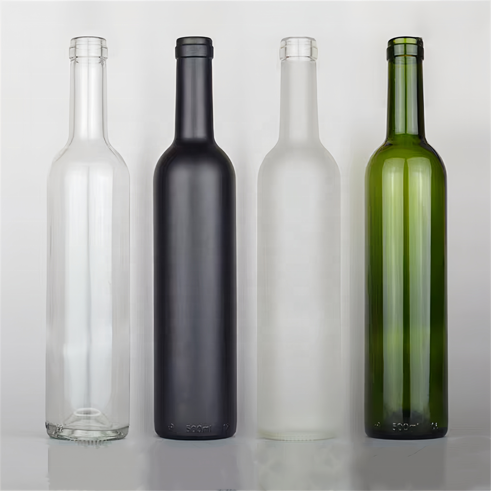 Free Sample Custom Empty Glass Wine Bottle 750ml 500ml Capacity for Gin Vodka Liquor Juice Whisky Beer Rum Alcohol Storage