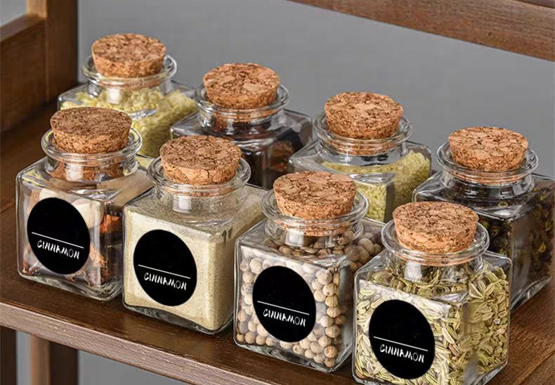 50ml 100ml Glass Saffron Jar with Cork Storage Jar for Saffron Small Glass Jar for Gift
