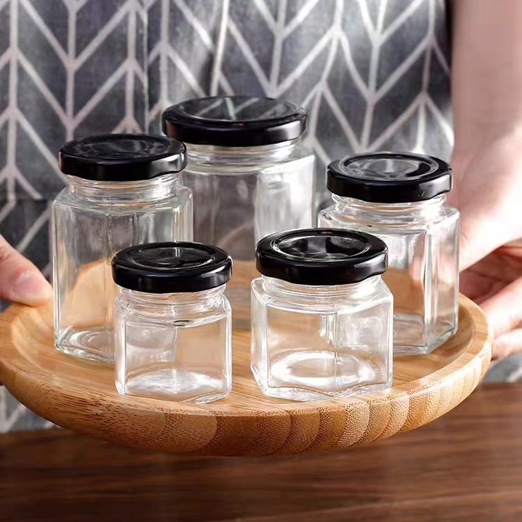 100ml 240ml 350ml 500ml 750ml 980ml Round Shape Honey Jam Pickles Glass Jar With Twist Off Lid