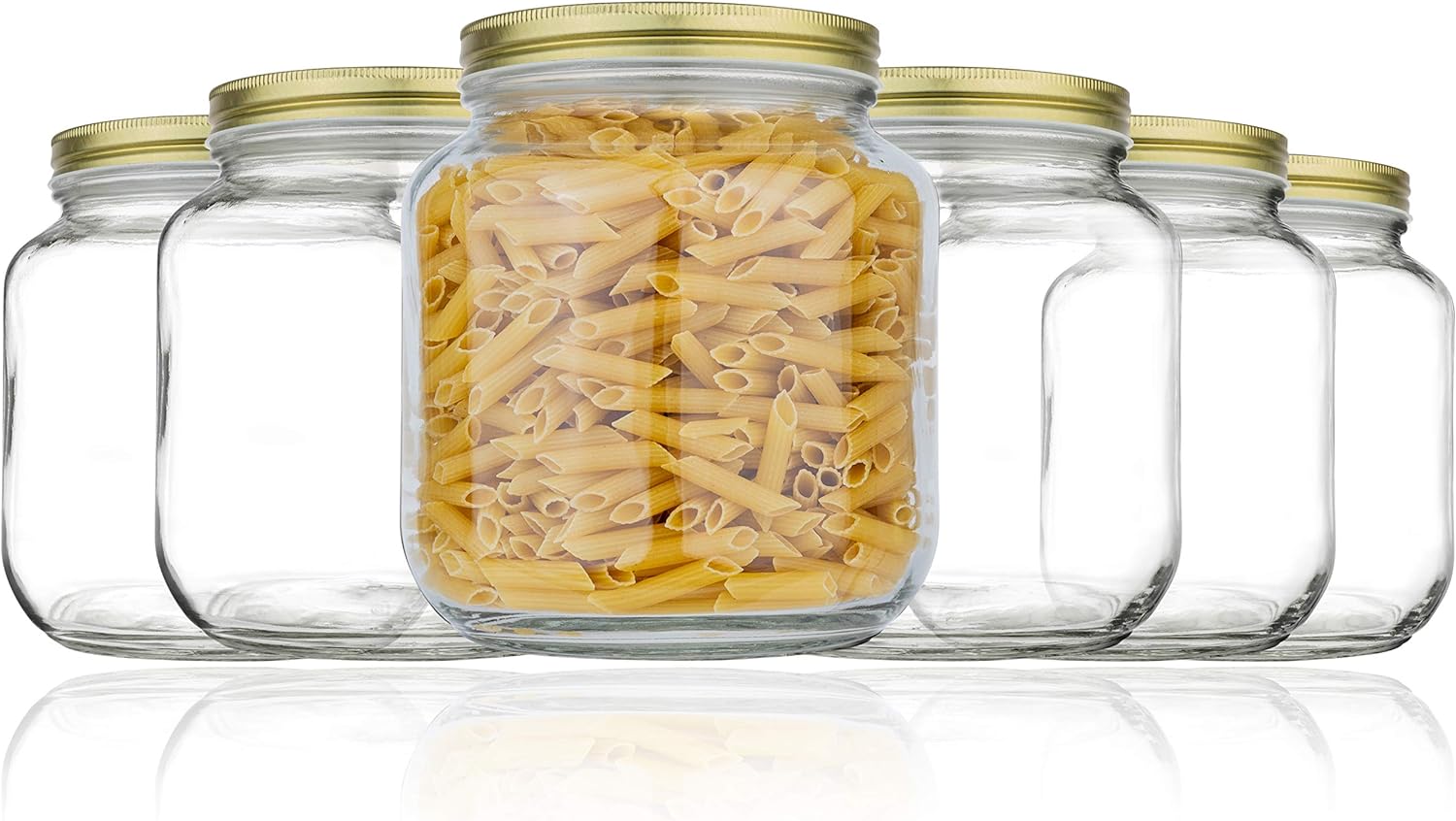 Hot Sale Recyclable Wide Mouth Gallon Mason Glass Jar With Airtight Foam Lined Plastic Lid for Fermenting Kombucha Kefir
