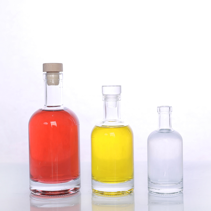Recyclable Botella De Vidrio Luxury Crystal 375ml 500Ml 750Ml Empty Whiskey Glass Bottle Vodka Gin Liquor Clear Bottle Glass