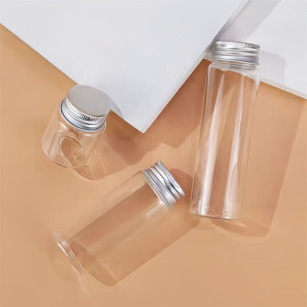 Wholesale 22mmclear Glass Message Tube Bottle Mini Reagent Tubes Borosilicate Glass Bottle With Aluminum Screw Lid