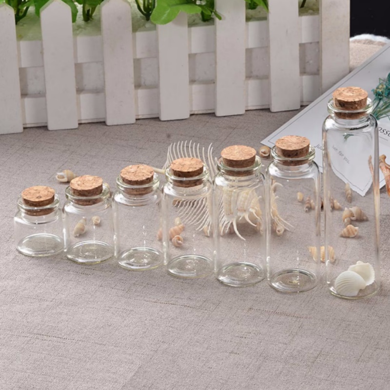 Empty Mini Glass Vials Glass Bottles With Cork Tiny Bottle DIY Glass Bottle