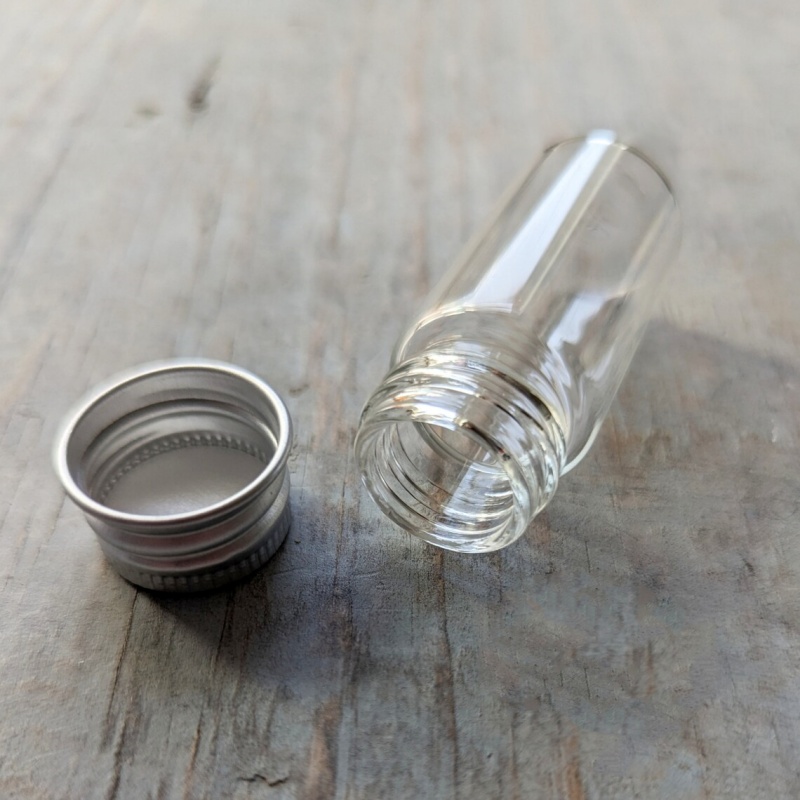 Wholesale Empty Clear Mini Small Sample Glass Container Bottle With Aluminum Screw Cap