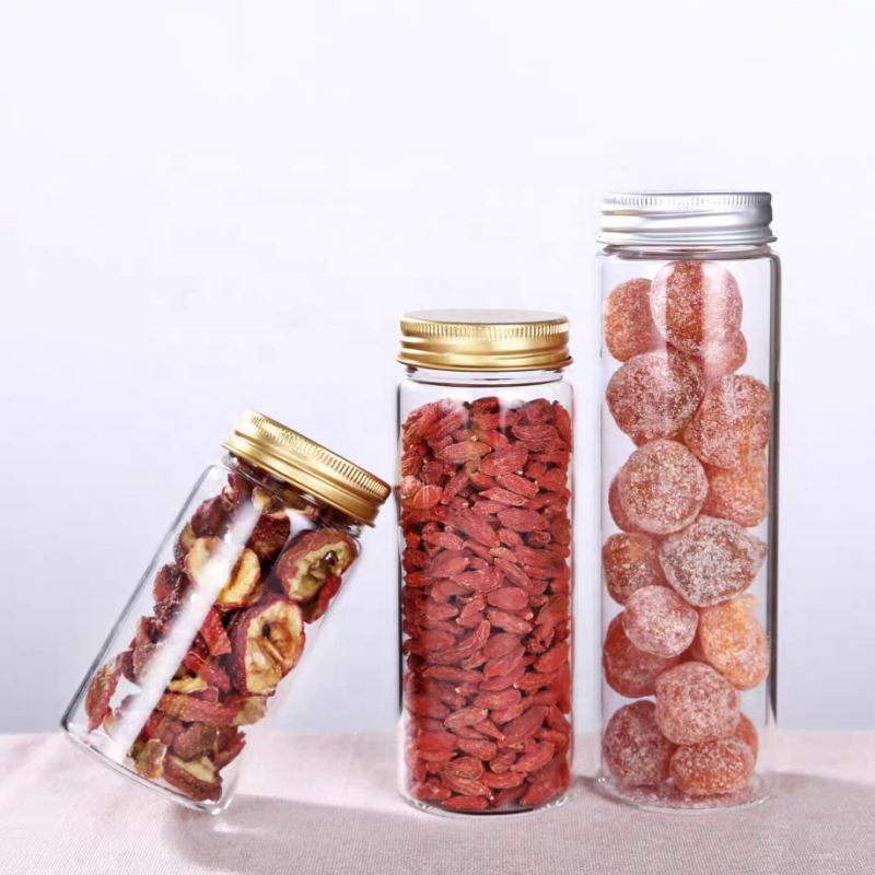 Factory Made 30mm Aluminum Cap Tiny Glass Tube Bottle/tiny Glass Spice Tube/small Vial Tube With Cap for Packaging Factory