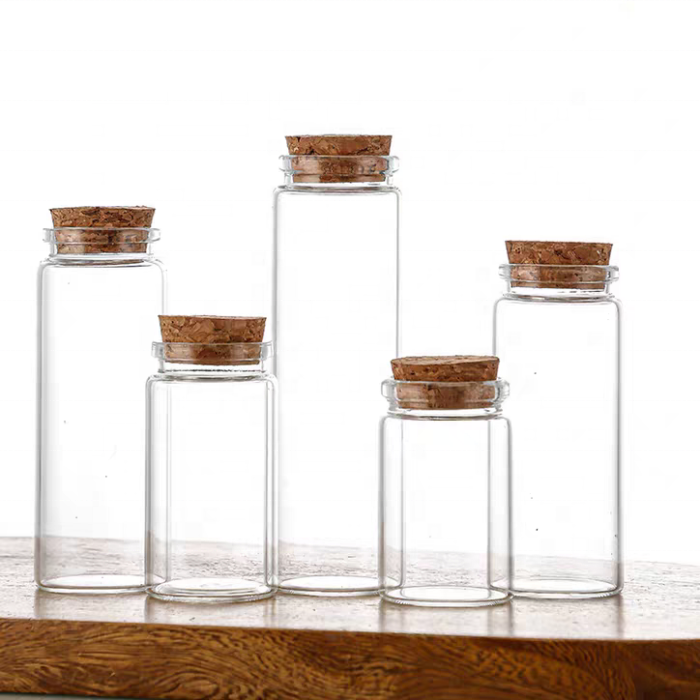 Wholesale 37MM 50 Ml Small Glass Tube Vials Wishing Bottle Floating With Cork