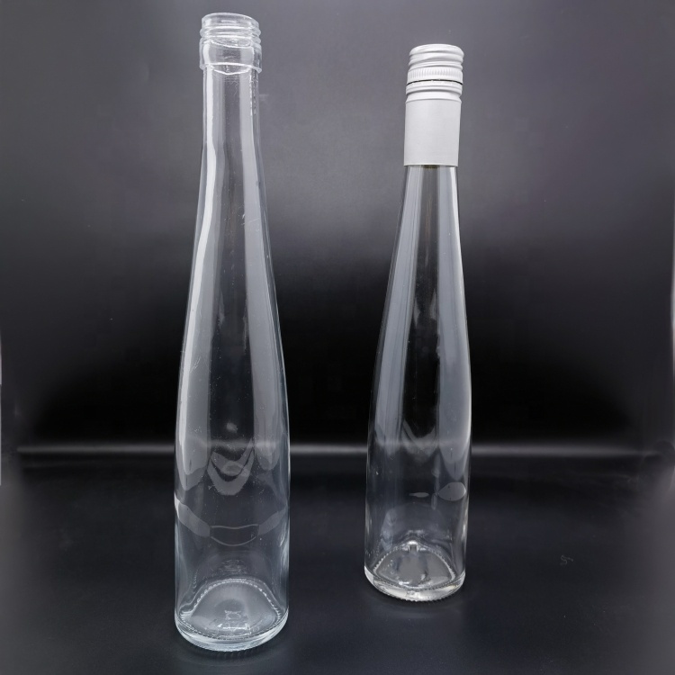 12 Pack 12oz Clear Glass Bottles With Lids 375 ml Empty Home Brewing Wine Bottles With Cap for Sparkling Wine, Juice, Beverages