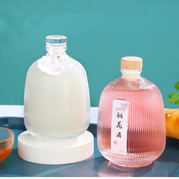 Alcoholic Beverage Juice Liquor Wine Fruit Wine Whiskey Clear Vodka Glass Bottles for Alcoholic Beverages