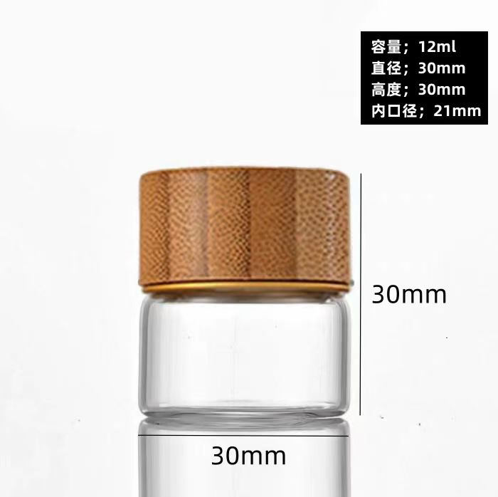 Empty Recyclable Air Tight Leakproof Round Flat Bottom Borosilicate Glass Test Tube Bottle With Bamboo Screw Lid