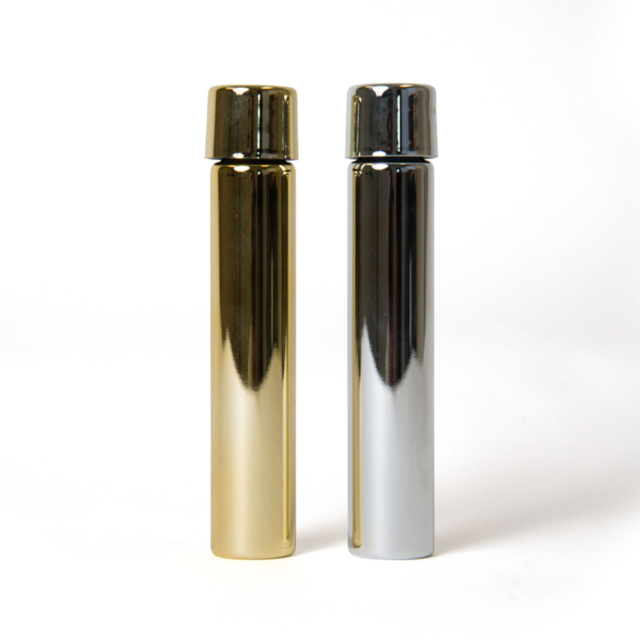 Custom Logo 98mm 116mm Child Resistant Glass Pre Packaging Roll Cigar Tubes Glass Containers Metal Cap for Smoking