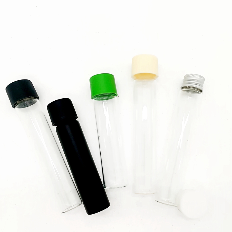 20*120mm 22*120mm Custom Matte Black Child Resistant Cbd P Re Roll  Packaging Tube With CRC Cap