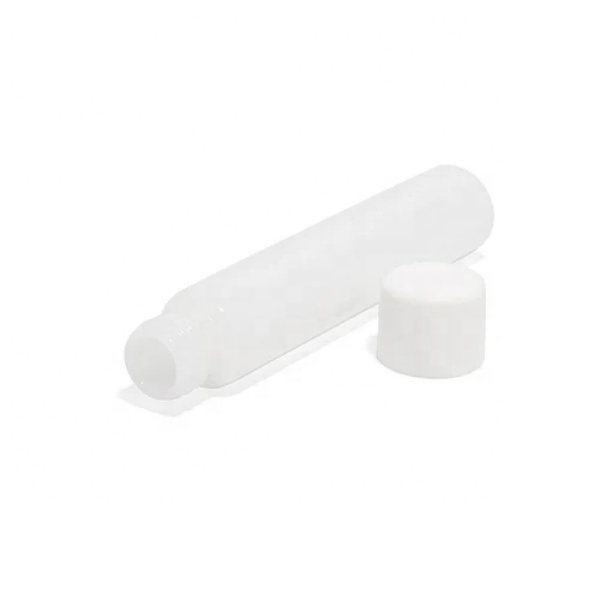 (116 X 22mm) Matte Black  White Glass Tube With Black CR Cap