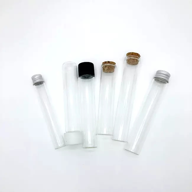 Transparent 20ml 25ml 30ml 50ml 60ml Empty Refillable Tube Storage Bottles Glass 100ml With Aluminum Silver Screw Cap
