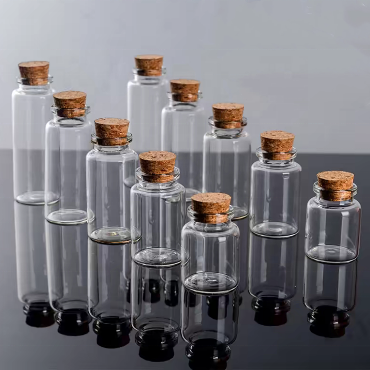 Mini Glass Bottles Clear Drifting Bottles Small Wishing Bottles With Cork Stoppers for Wedding Birthday Party Glass Jars