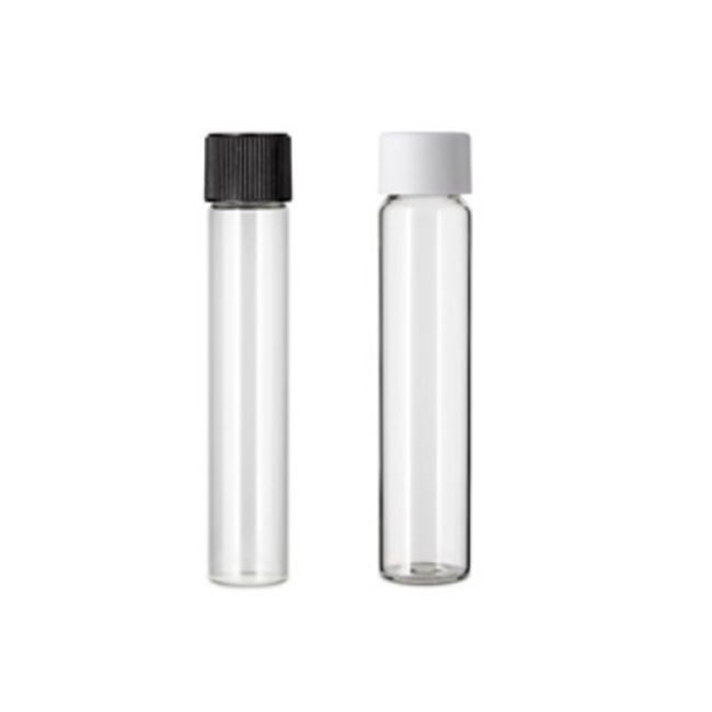 109mm 115mm 116mm 120mm Flower Packaging Clear Black White Small Glass Vial Glass Tube Roll Tubes With Child-Resistant PLA Cap