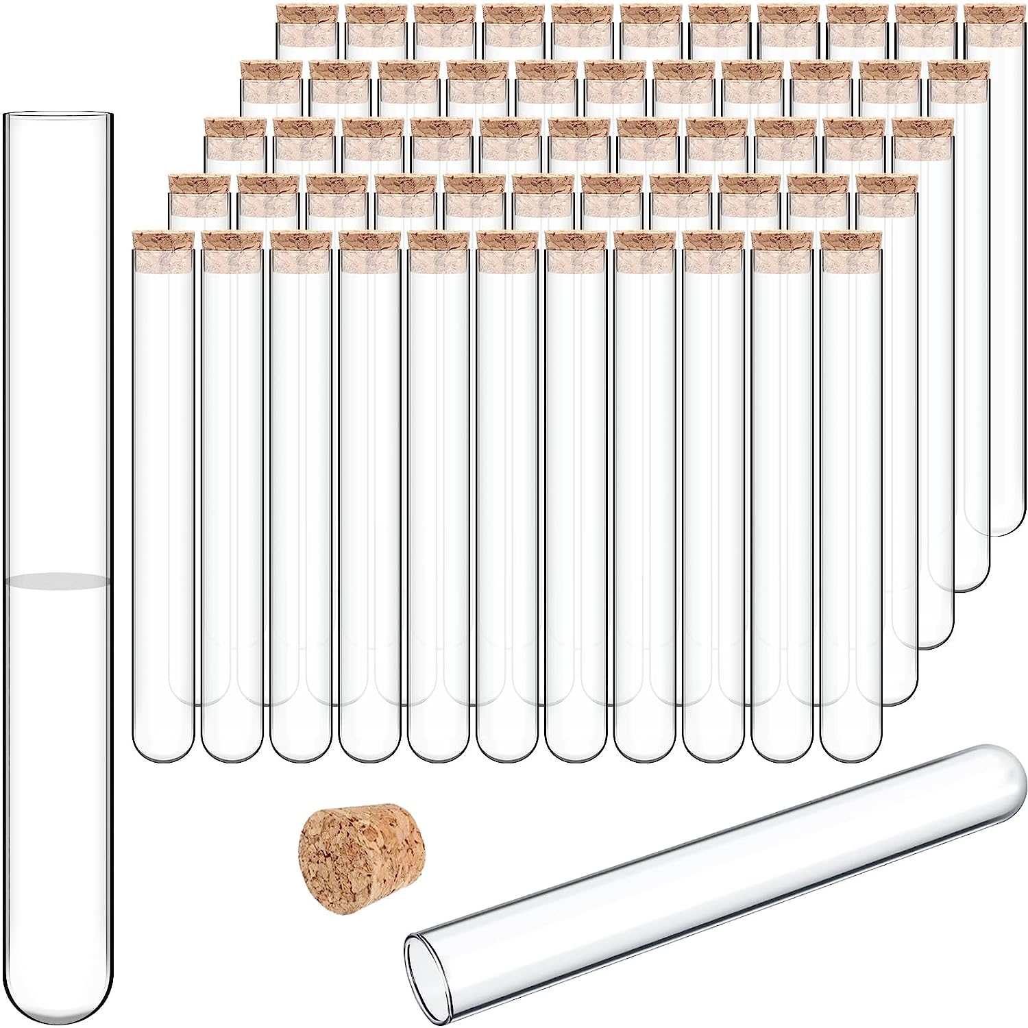 Round Flat Sample Bottle Borosilicate Glass Test Tube With Hand Screw Cap Liner