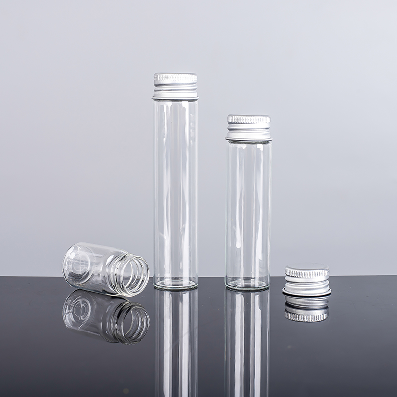 Clear Flat Glass Pet Test Tube Flat Bottom Pet Glass Test Tube With Screw Caps 115ml