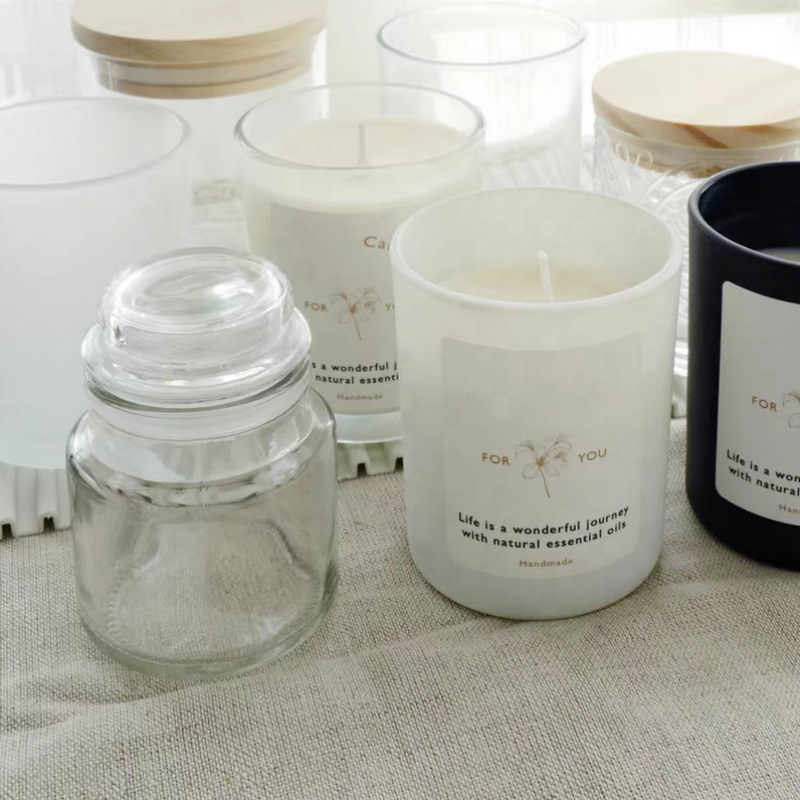 Small Mushroom Shape Food Storage Containers 100ml Sealable Glass Scented Candle Empty Jar Vessel With Lid for Making Candles