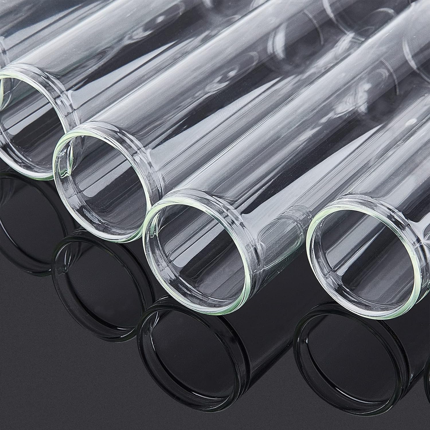 Diameter 30mm 30ml 35ml 40ml 50ml 60ml Gift Glass Vials Test Tube With Cork Flat Bottom Transparent Lab Empty Scented Tea Tubes
