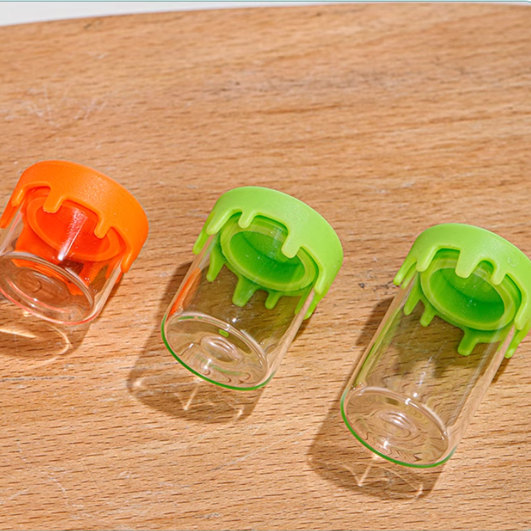 Non Stick Glass Wax Container With Lids Multi Use Storage 6ml Silicone Containers for Oil Cosmetic Lotion Cream